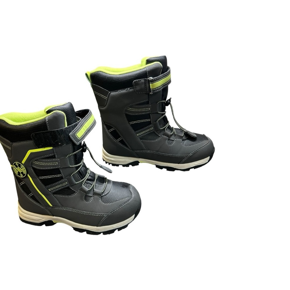 Totes Snow Boots | Women’s Size 8 | Black & Neon Gree - Picture 3 of 10
